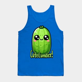 CuteCumber! Cute Cucumber Pun! Tank Top